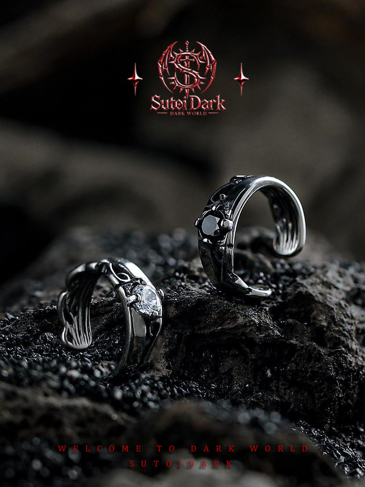 [Night Invitation] Original Dark Style Titanium Steel Ear Cuffs for Men - No-Piercing Unique Ear Jewelry