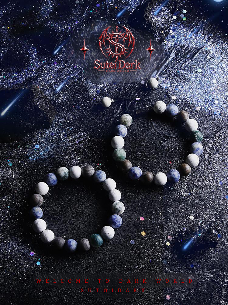 [Planet] Starry Agate Bracelet for Men - V INtage Unique Beaded Bracelet, Couple's Gift, Birthday Gift