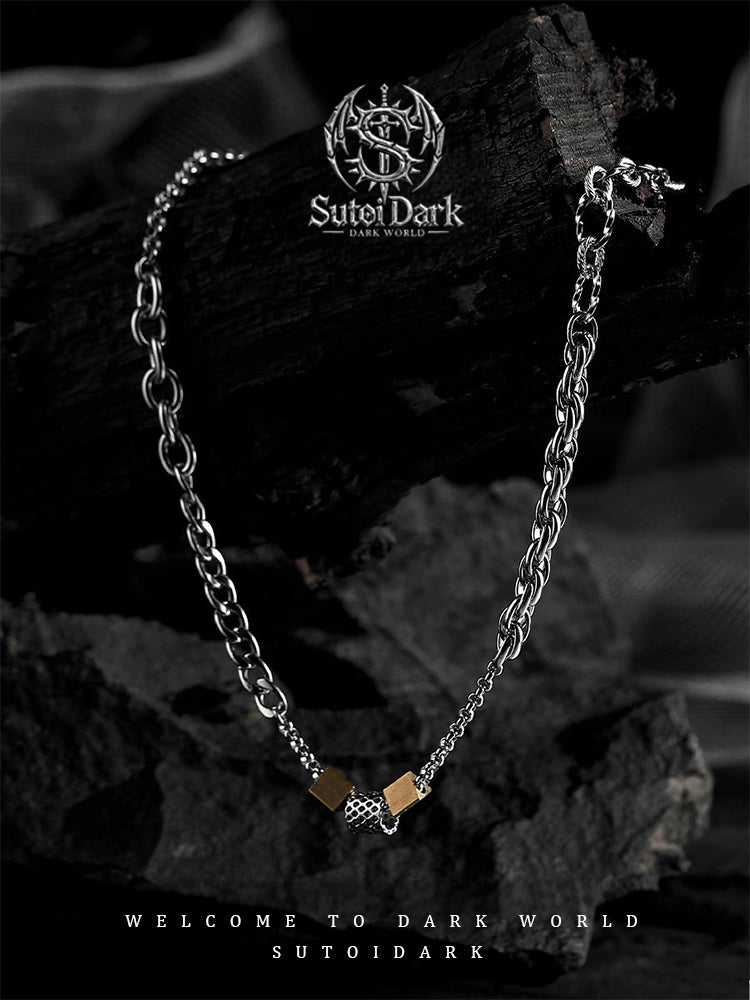 [Aberration] Original Unique Design Titanium Steel Necklace for Men - Trendy Premium Personalized Versatile Sweater Chain