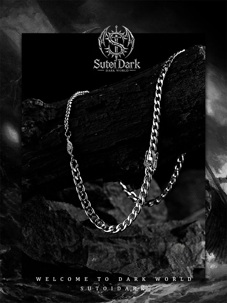 [Drift] Hip-Hop European & American Style Titanium Steel Necklace for Men - Trendy Premium Unique Clavicle Chain, Gift for Boyfriend