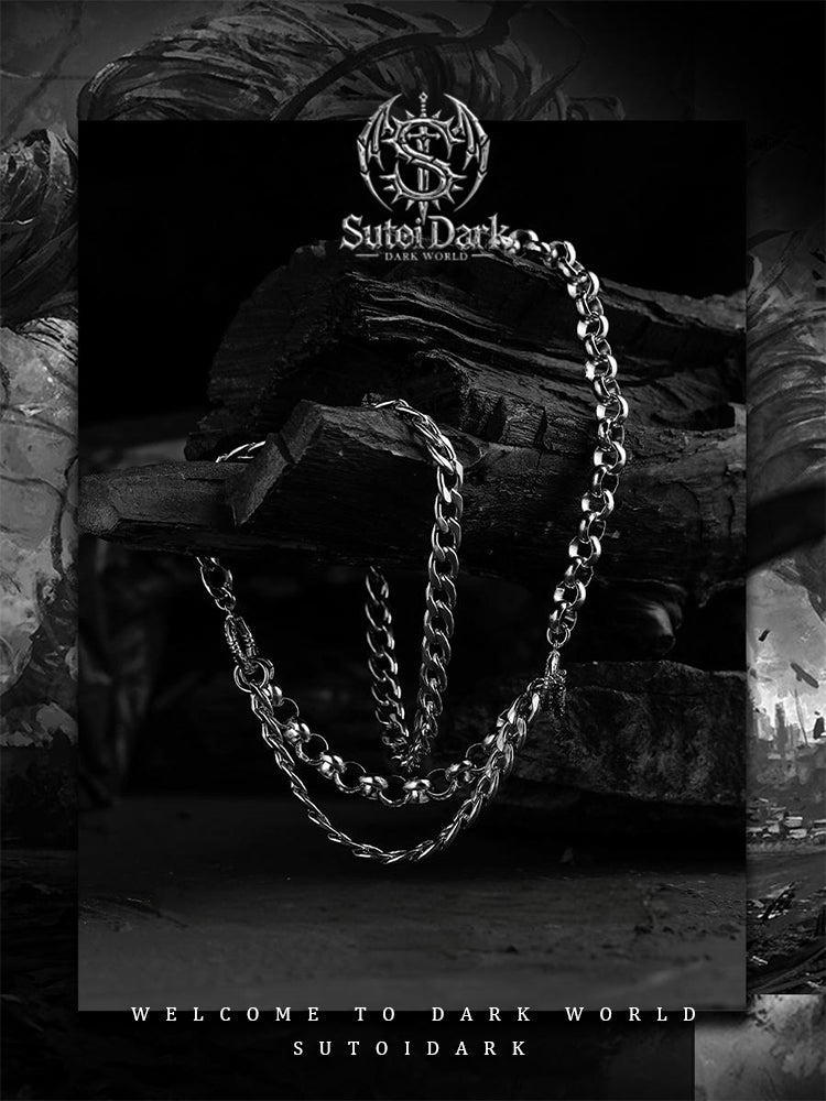 [Aspiration] European & American Style Personalized Men's Necklace - Unique Design, Versatile Hip-Hop Jewelry, Gift for Boyfriend