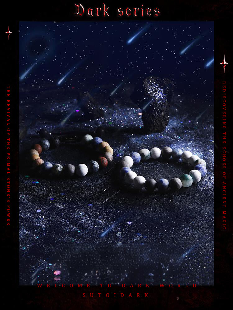 [Planet] Starry Agate Bracelet for Men - V INtage Unique Beaded Bracelet, Couple's Gift, Birthday Gift