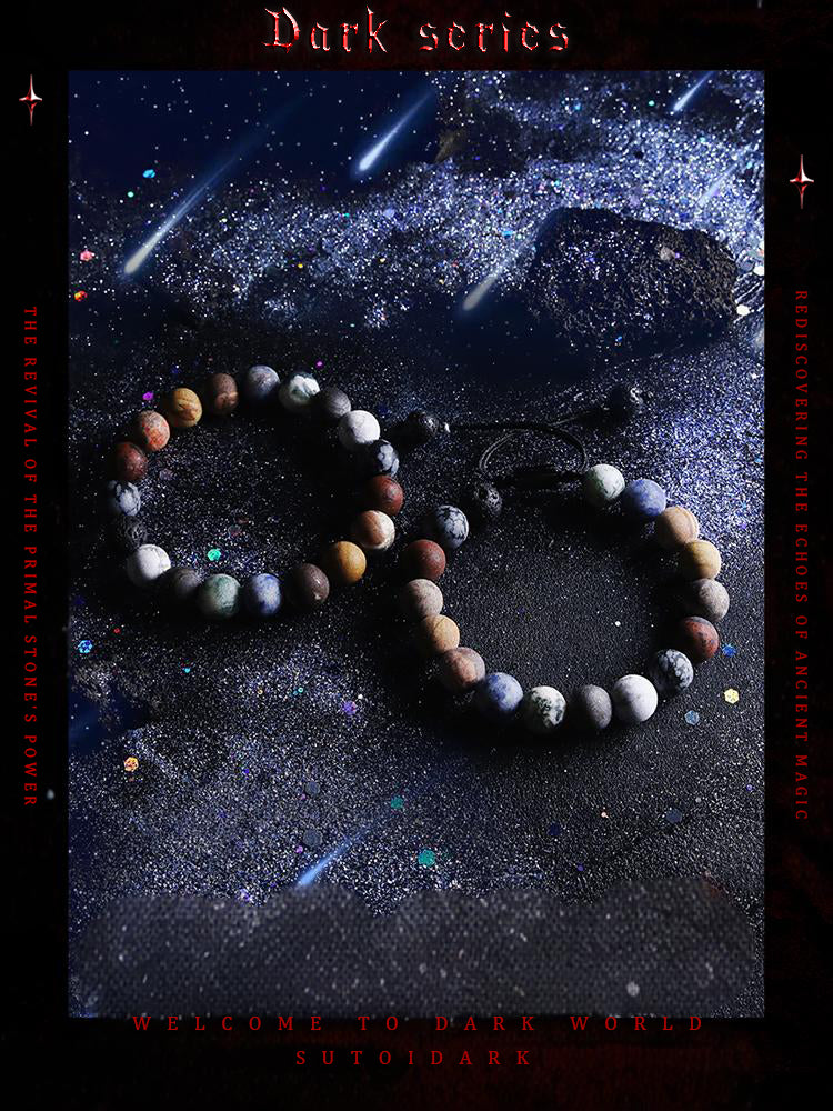 [Planet] Starry Agate Bracelet for Men - V INtage Unique Beaded Bracelet, Couple's Gift, Birthday Gift