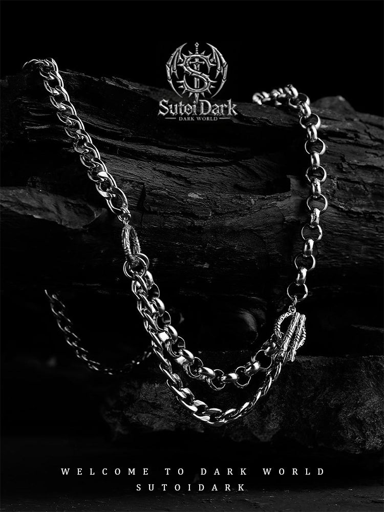 [Aspiration] European & American Style Personalized Men's Necklace - Unique Design, Versatile Hip-Hop Jewelry, Gift for Boyfriend